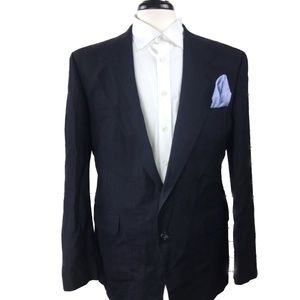 42R Evan Picone NAVY Pinstripe Men Blazer SPORTS JACKET EXCELLENT 1VENT